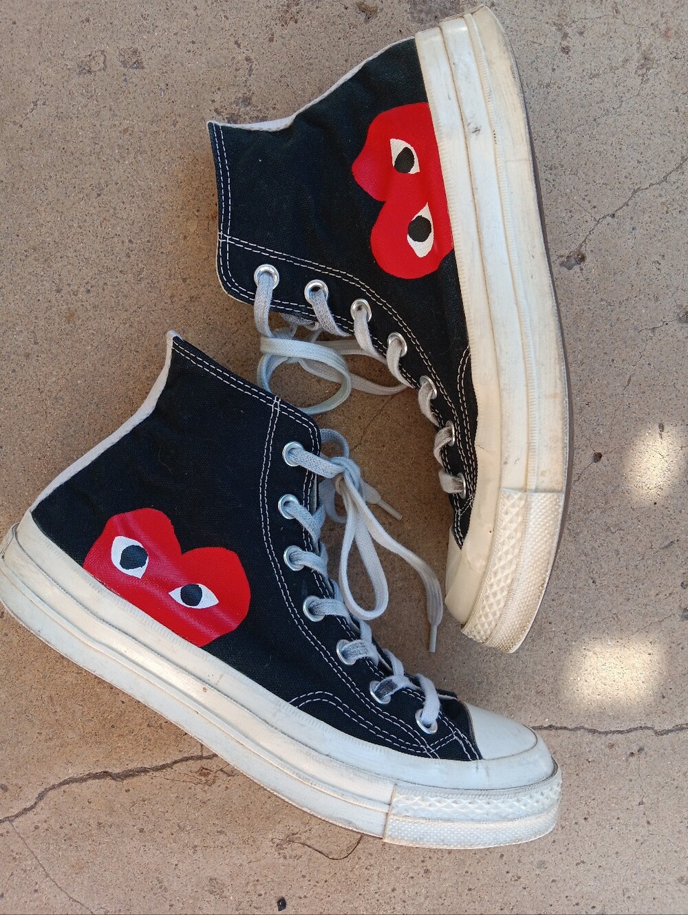 PLAY Converse X Comme des Garcons High Top Chuck Taylor Woman's 8